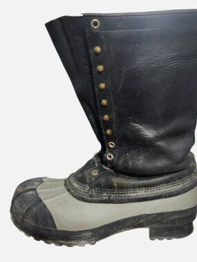 Whites Snow Pac Boots Mens Size 10 Leather Rubber Lace Up Knee High